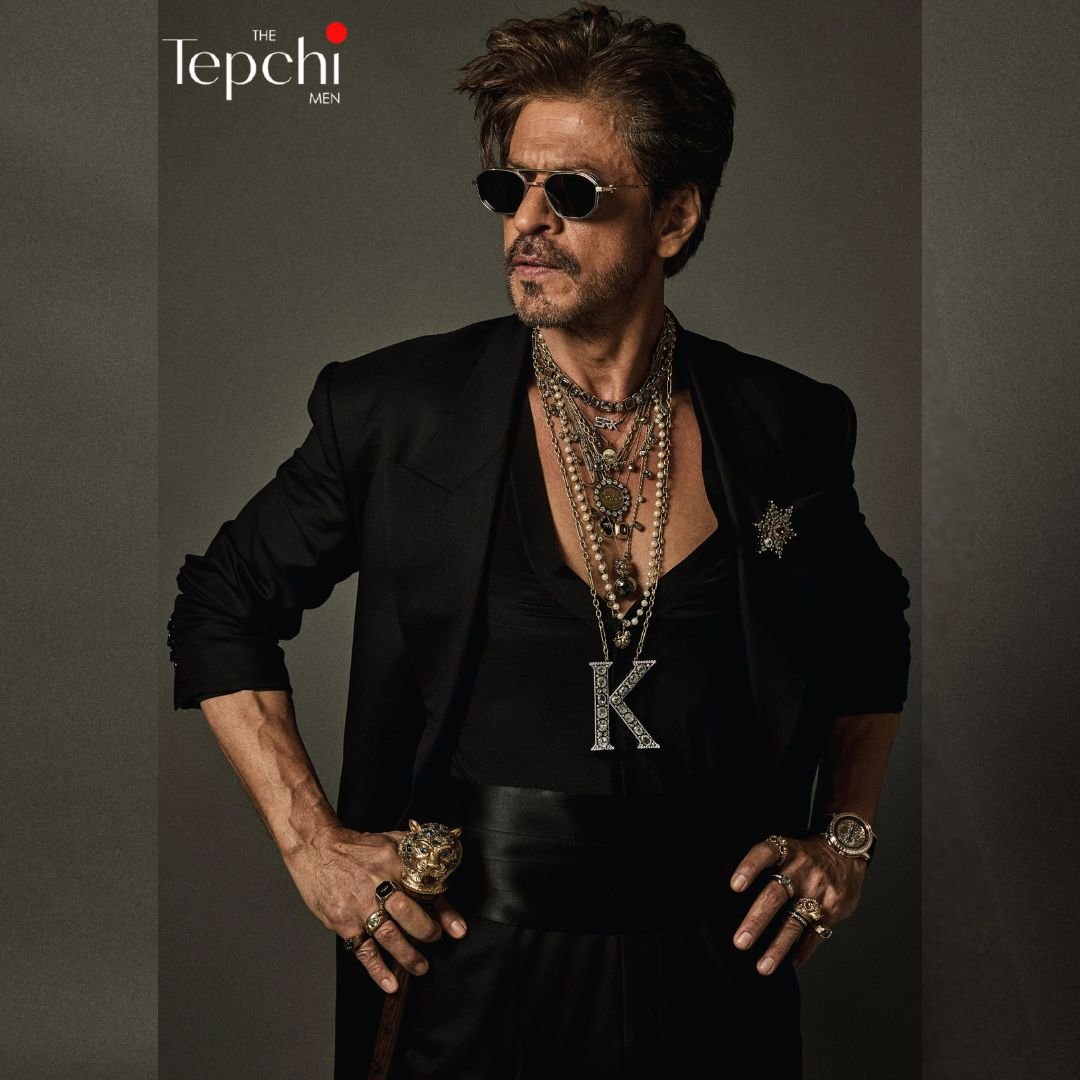 Shah Rukh Khan Inspired Met Gala Outfit | Designer Black Coat & Wide - Leg Pants Set - Tepchi Men