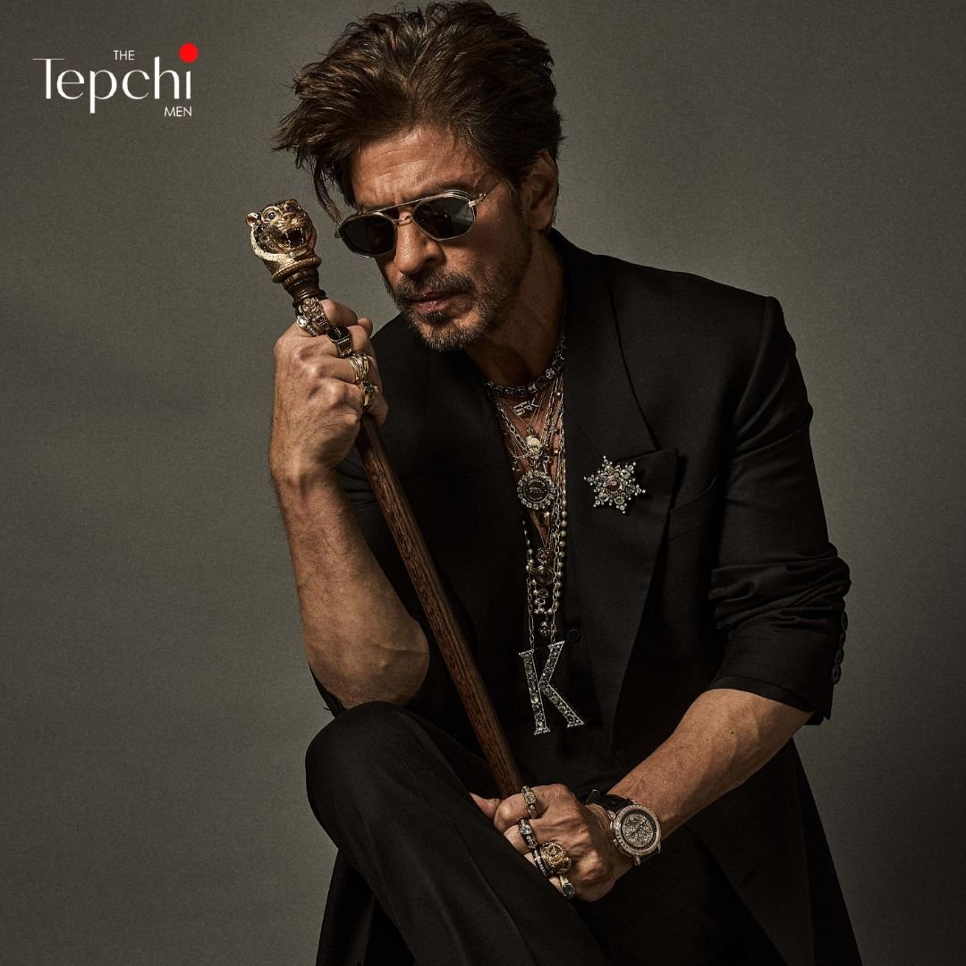 Shah Rukh Khan Inspired Met Gala Outfit | Designer Black Coat & Wide - Leg Pants Set - Tepchi Men