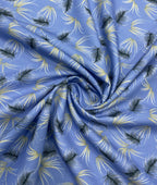 Sky Blue Printed Anti Wrinke Cotton Fabric for Men's Shirts & Kurta - Tepchi Men