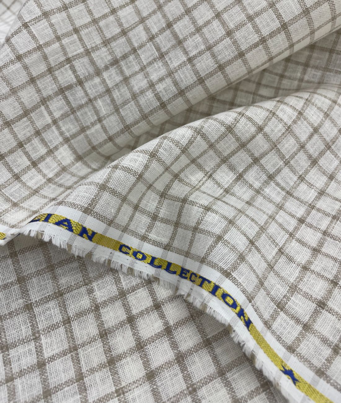 Small Checks Linen Fabric for Shirt & Kurta - Tepchi Men