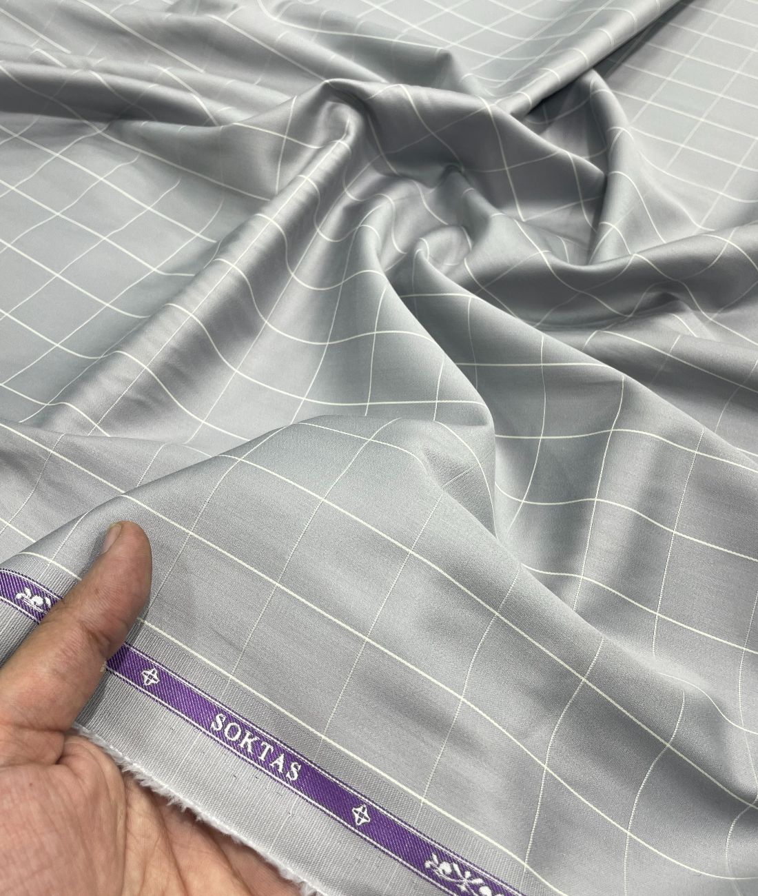 Soktas Checks Luxury 2 Ply Giza Cotton Fabric for Men's Shirts - Tepchi Men