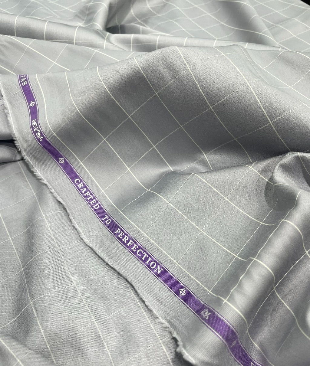 Soktas Checks Luxury 2 Ply Giza Cotton Fabric for Men's Shirts - Tepchi Men