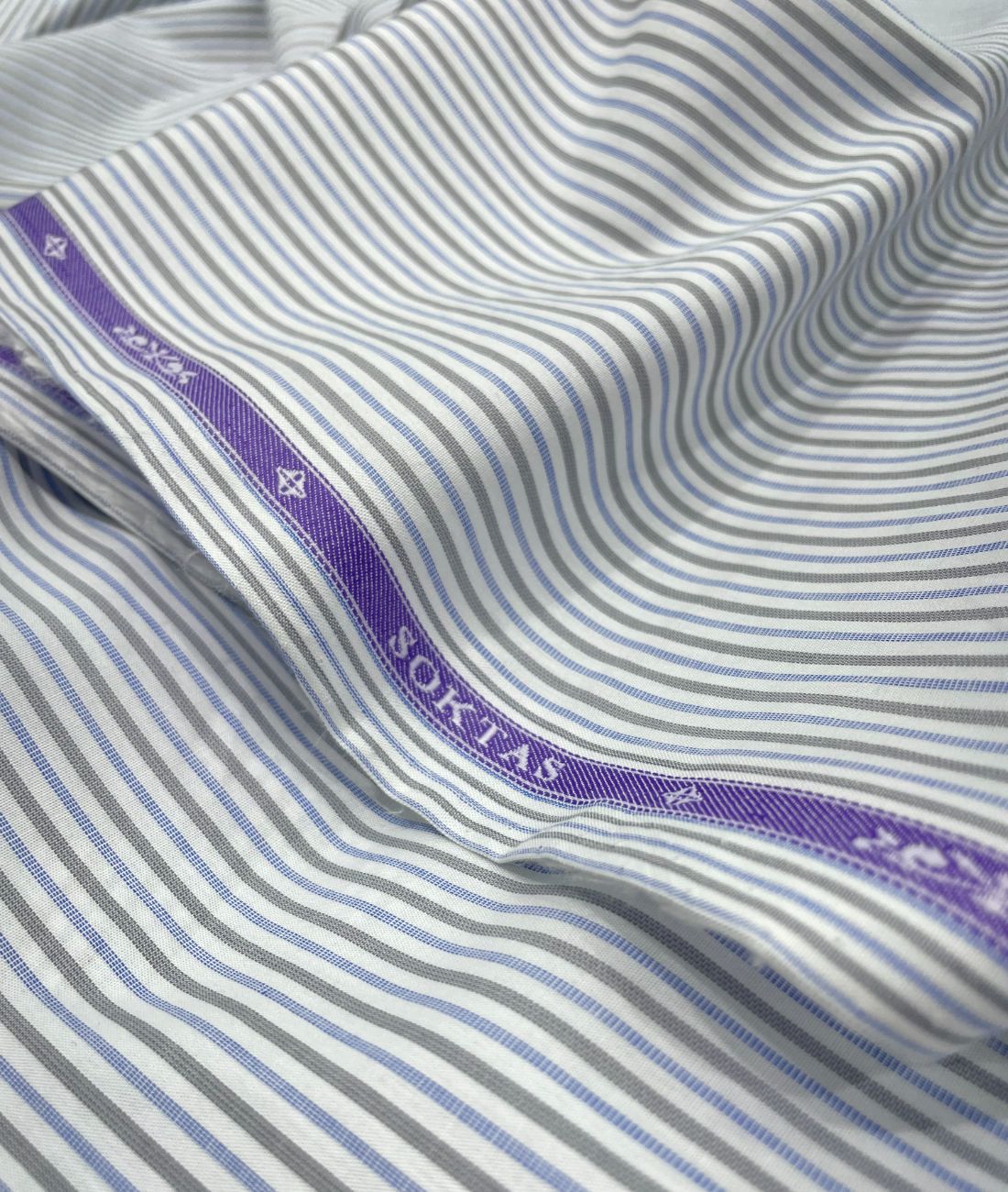 Soktas Stripe 2 Ply Cotton Fabric for Men's Shirt - Tepchi Men