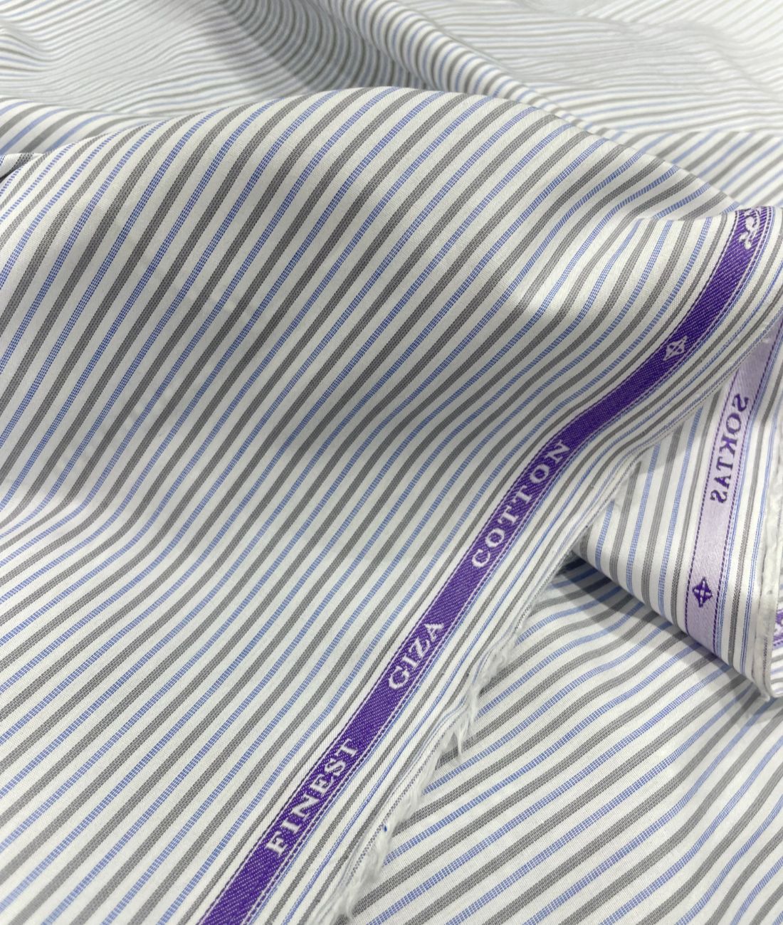 Soktas Stripe 2 Ply Cotton Fabric for Men's Shirt - Tepchi Men