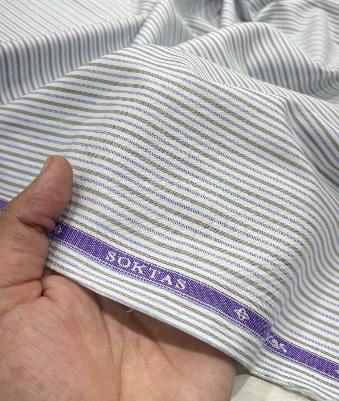 Soktas Stripe 2 Ply Cotton Fabric for Men's Shirt - Tepchi Men