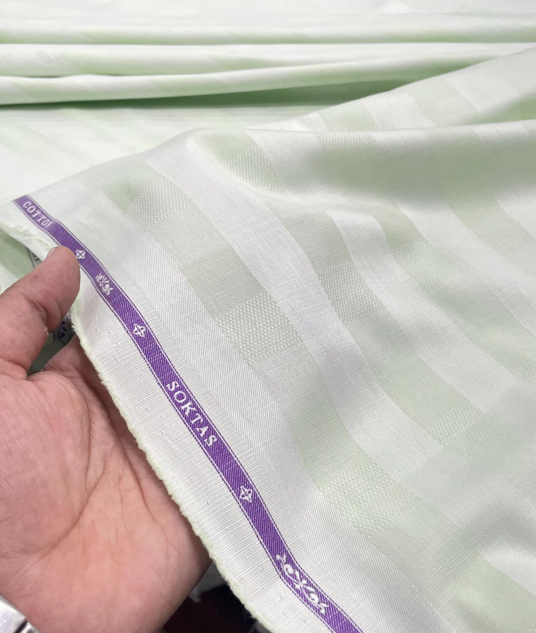 Soktas Super Luxury 2 Ply Giza Cotton with Self Design Fabric - Tepchi Men