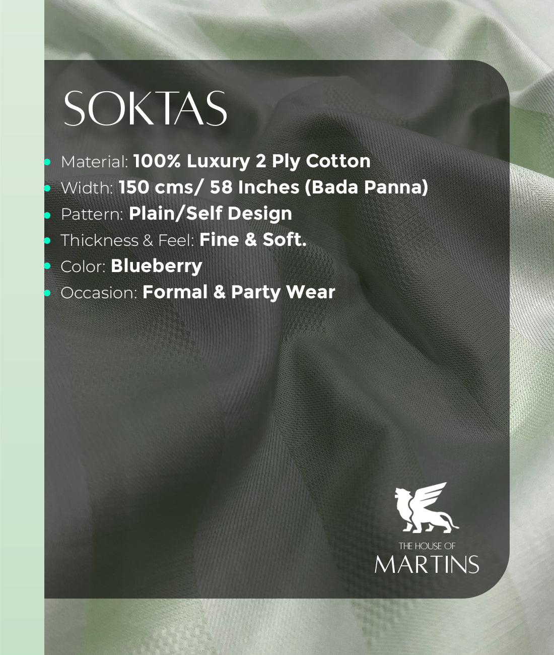 Soktas Super Luxury 2 Ply Giza Cotton with Self Design Fabric - Tepchi Men