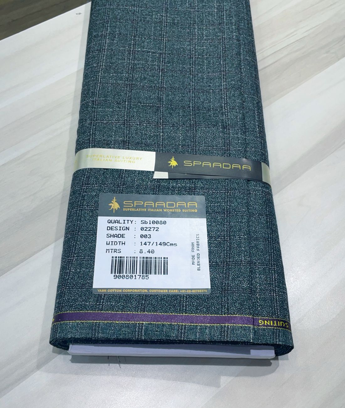 Spaadaa 150s Green Cashmere Wool Blend Checks Fabric - Tepchi Men