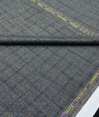 Spaadaa 180's Brown Wool Blend Checks Fabric - Tepchi Men