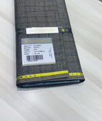 Spaadaa 180's Brown Wool Blend Checks Fabric - Tepchi Men