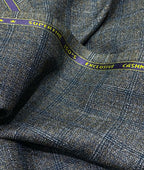 Spaadaa 180's Brown Wool Blend Checks Fabric - Tepchi Men