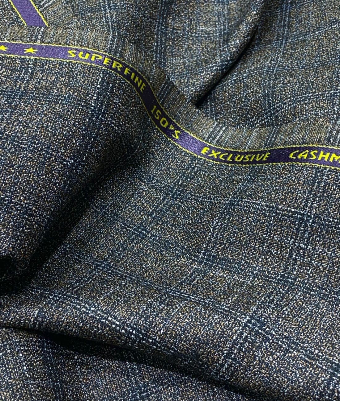 Spaadaa 180's Brown Wool Blend Checks Fabric - Tepchi Men