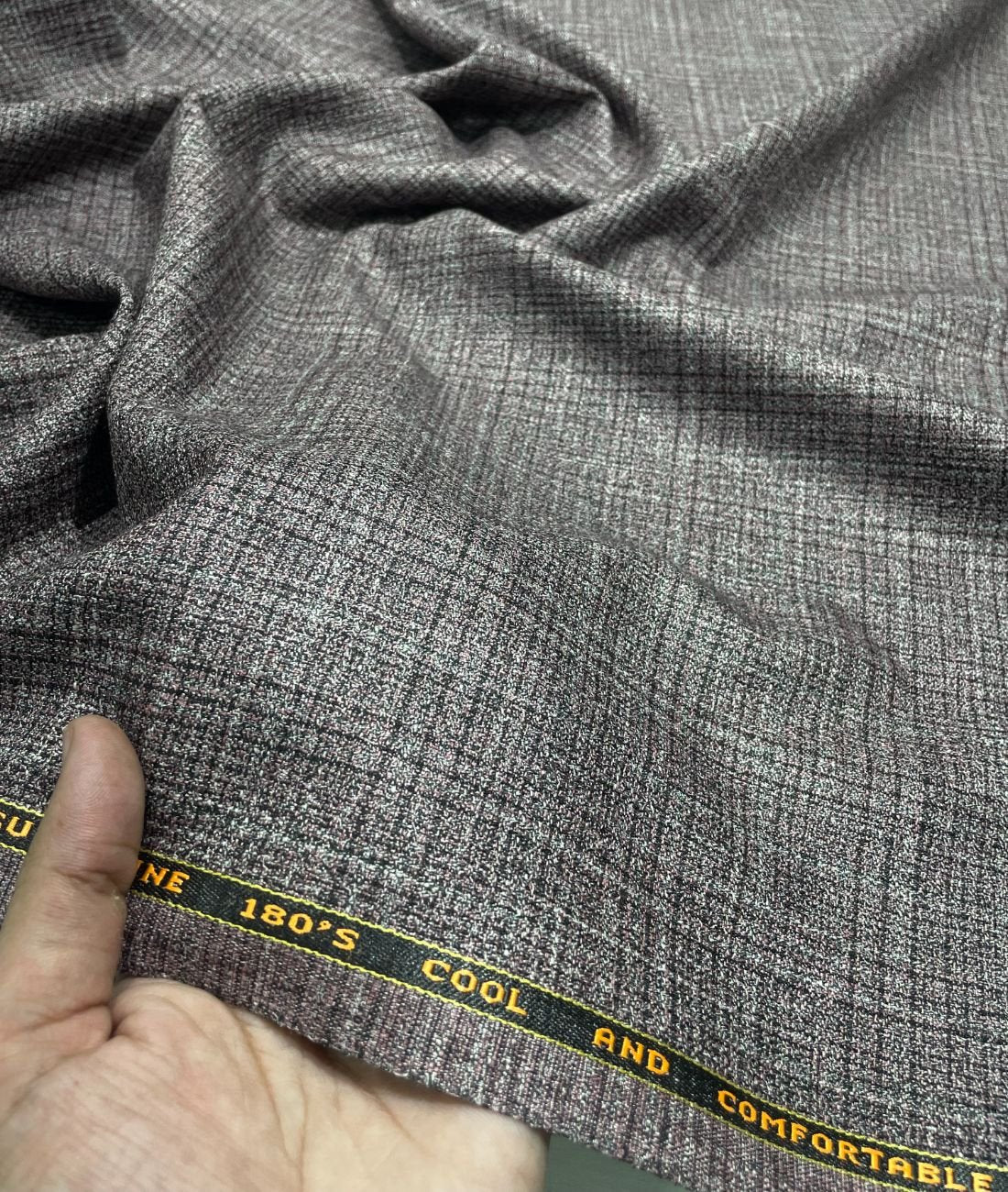 Spaadaa 180's Wool Blend Checks Fabric - Tepchi Men
