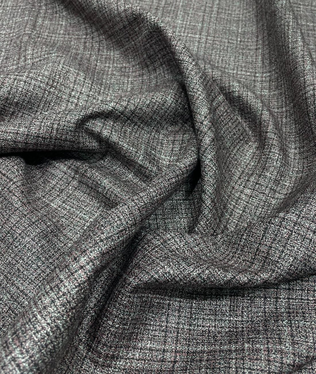 Spaadaa 180's Wool Blend Checks Fabric - Tepchi Men