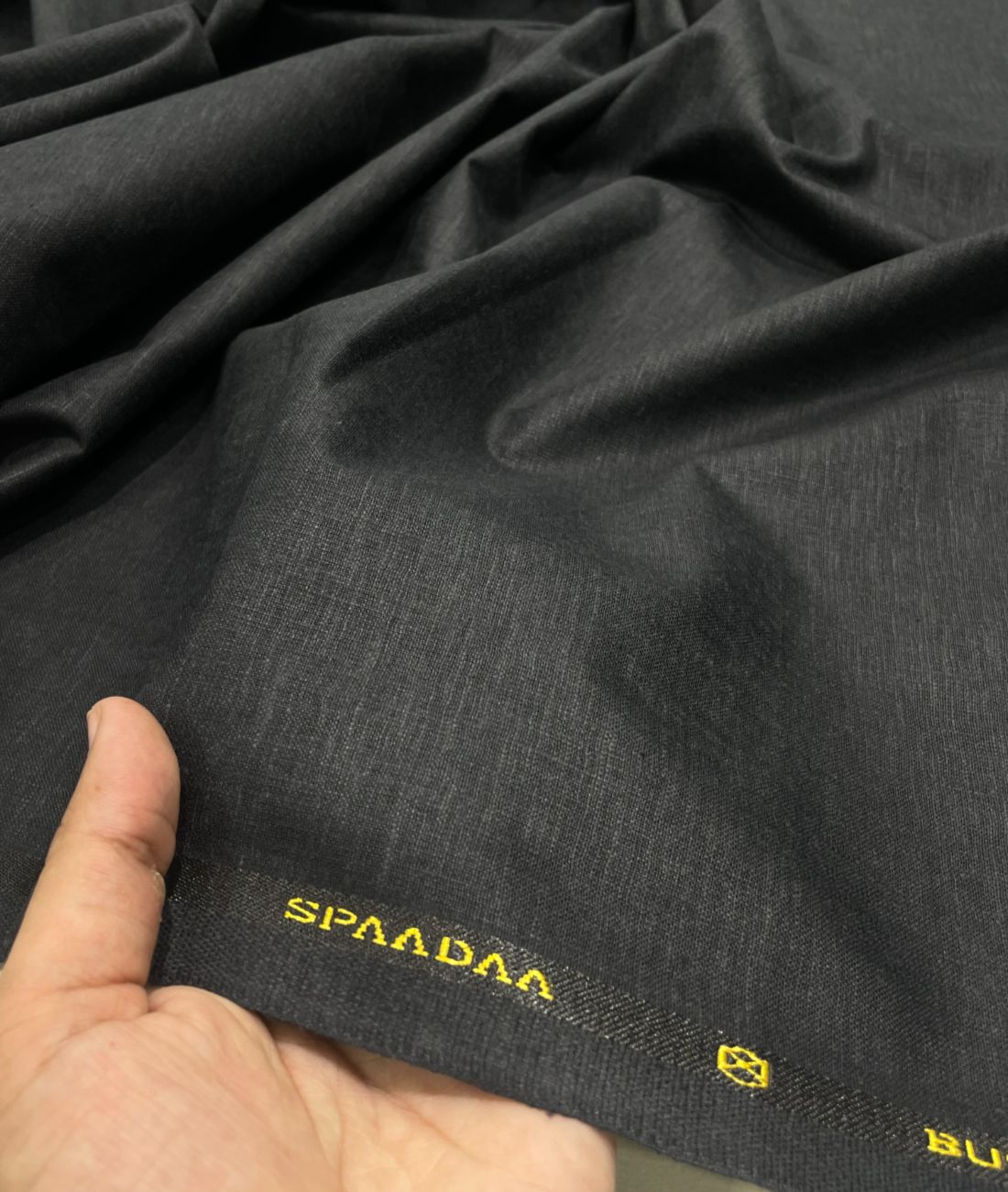 Spaadaa Black Linen Cotton Politician Pant Fabric - Tepchi Men