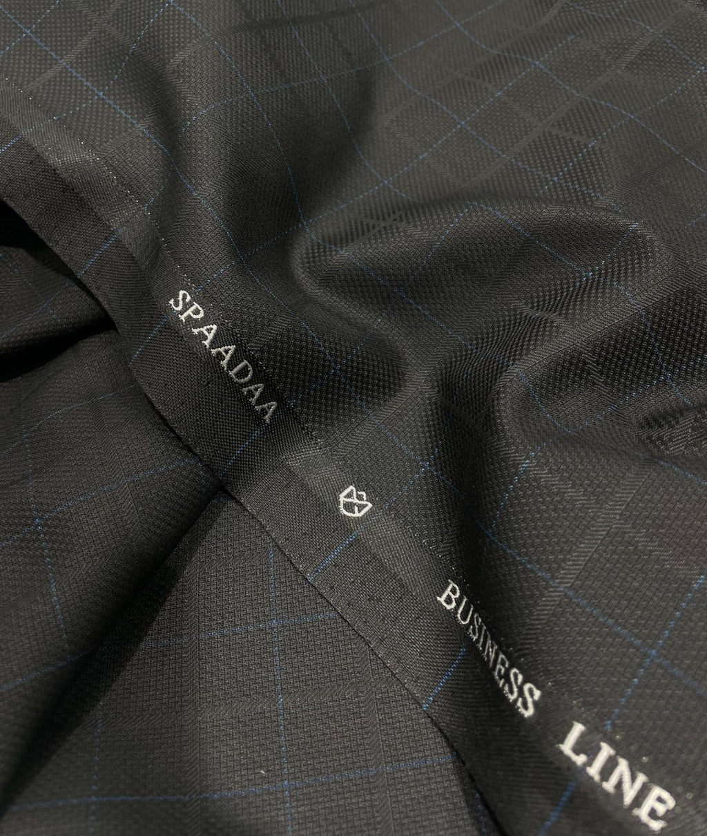 Spaadaa Black Self Checks Premium Business Line TR Fabric - Tepchi Men