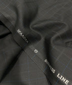 Spaadaa Black Self Checks Premium Business Line TR Fabric - Tepchi Men