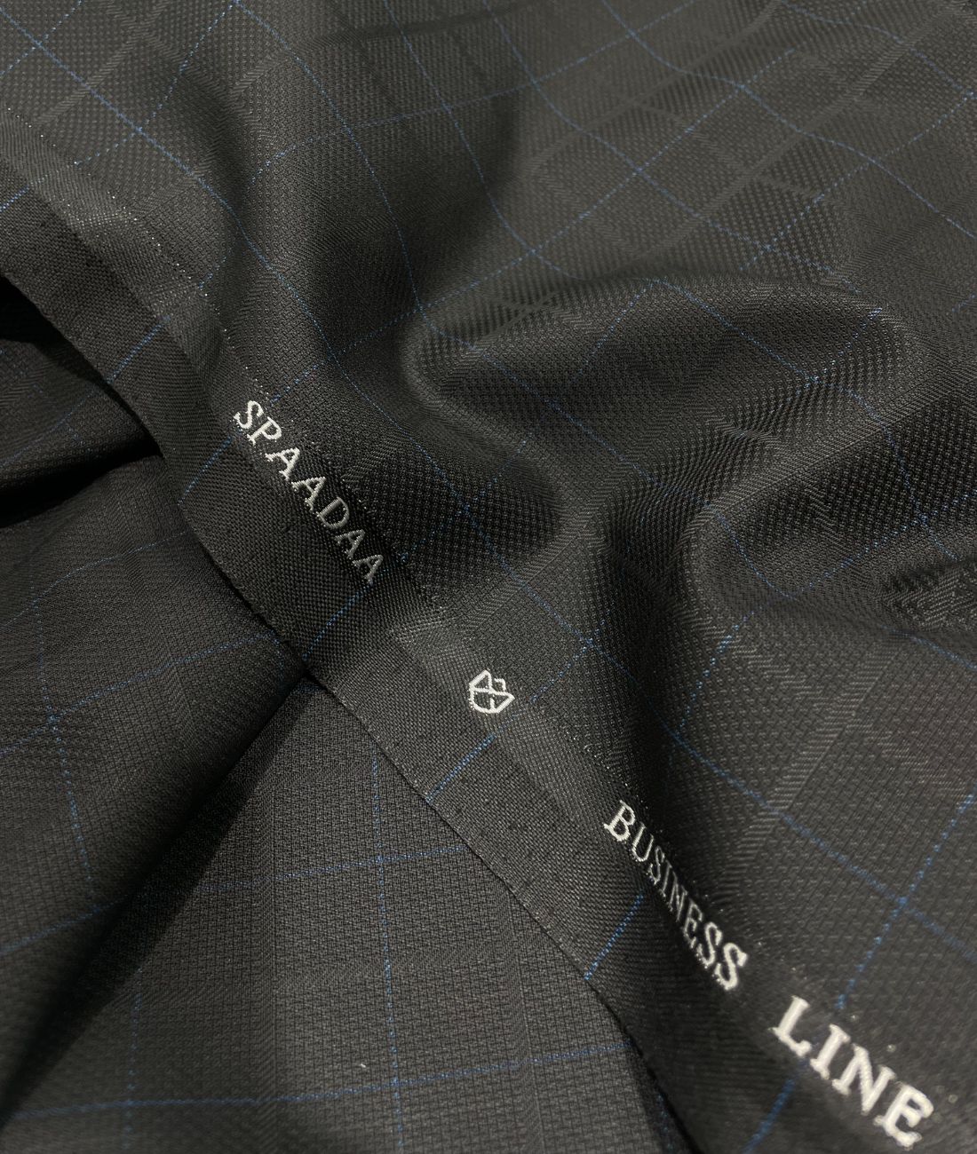 Spaadaa Black Self Checks Premium Business Line TR Fabric - Tepchi Men