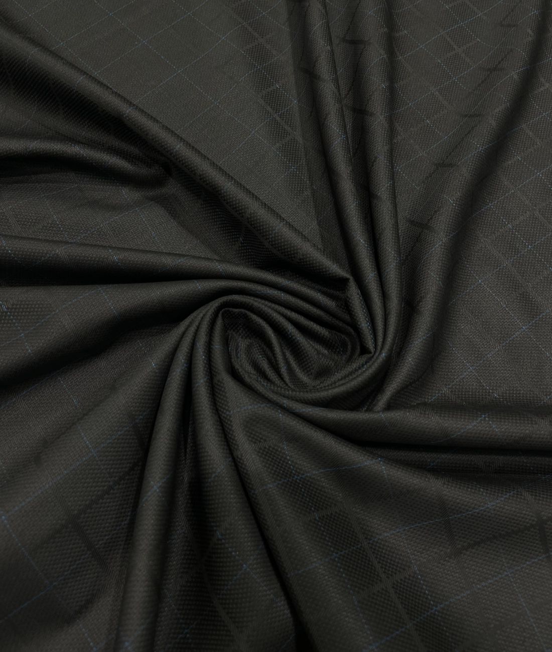 Spaadaa Black Self Checks Premium Business Line TR Fabric - Tepchi Men