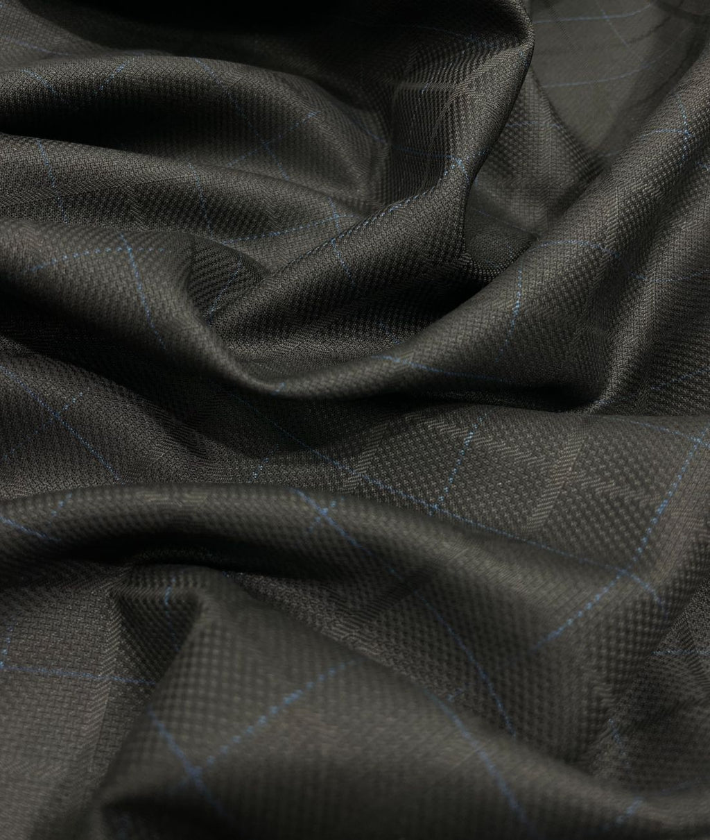 Spaadaa Black Self Checks Premium Business Line TR Fabric - Tepchi Men