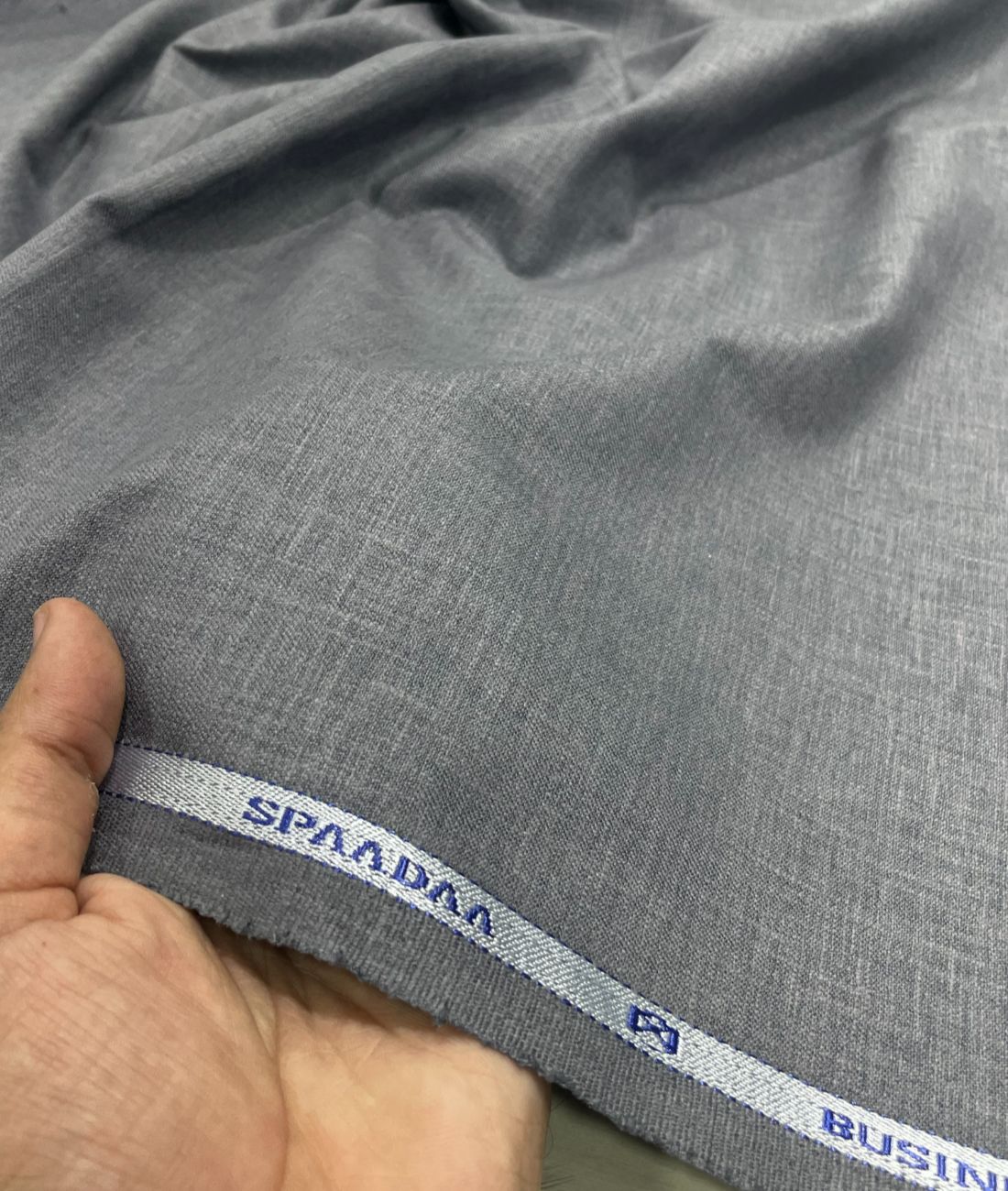 Spaadaa Grey Linen Cotton Politician Pant Fabric - Tepchi Men