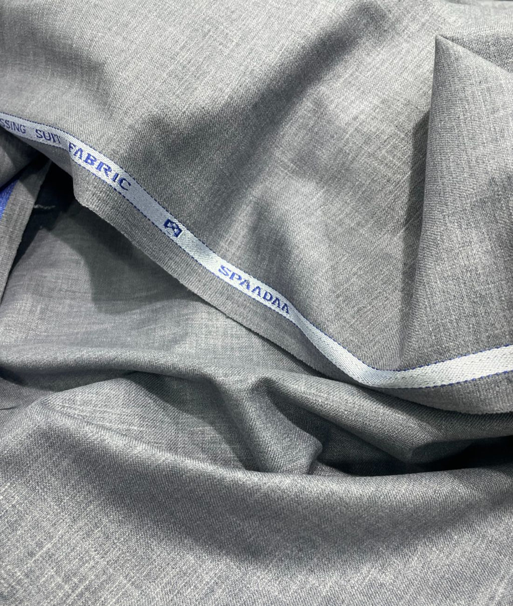 Spaadaa Grey Linen Cotton Politician Pant Fabric - Tepchi Men