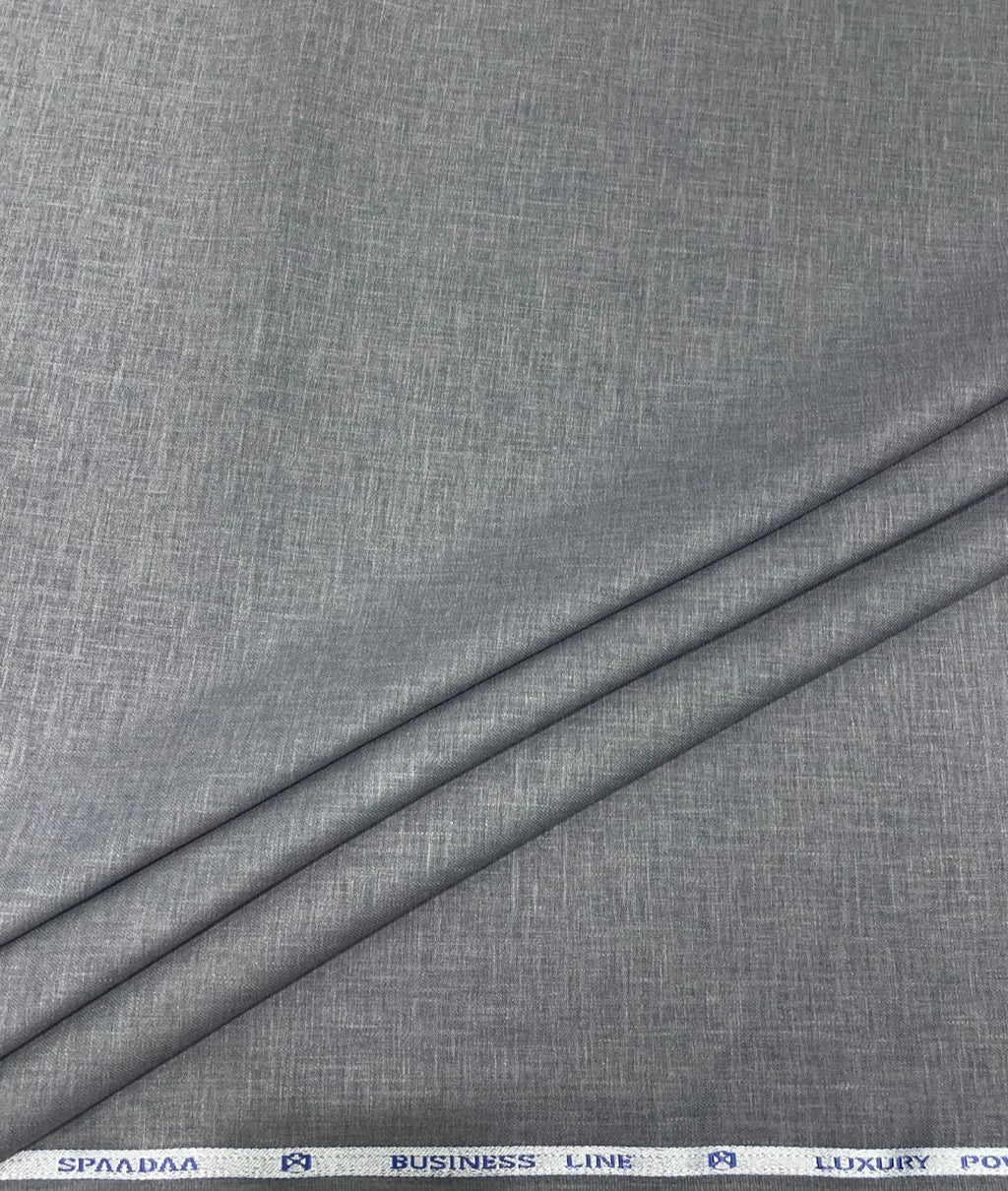 Spaadaa Grey Linen Cotton Politician Pant Fabric - Tepchi Men
