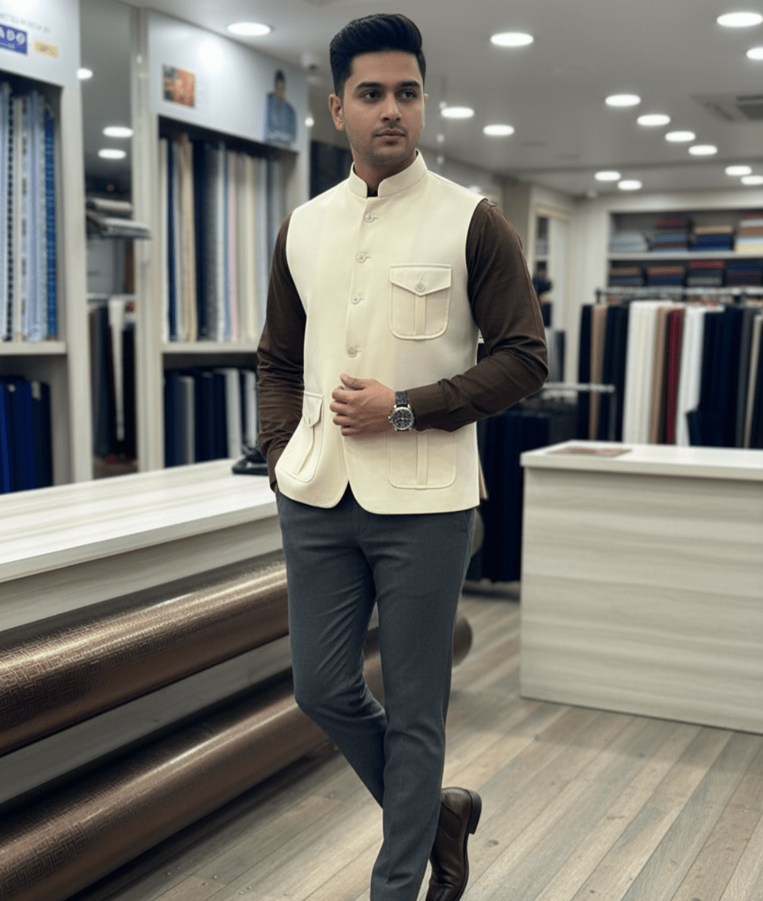 Trending Hunter Sadri with Patch Pocket - Tepchi Men