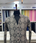 V Neck Luxury Kurta for Wedding Outfit - Tepchi Men