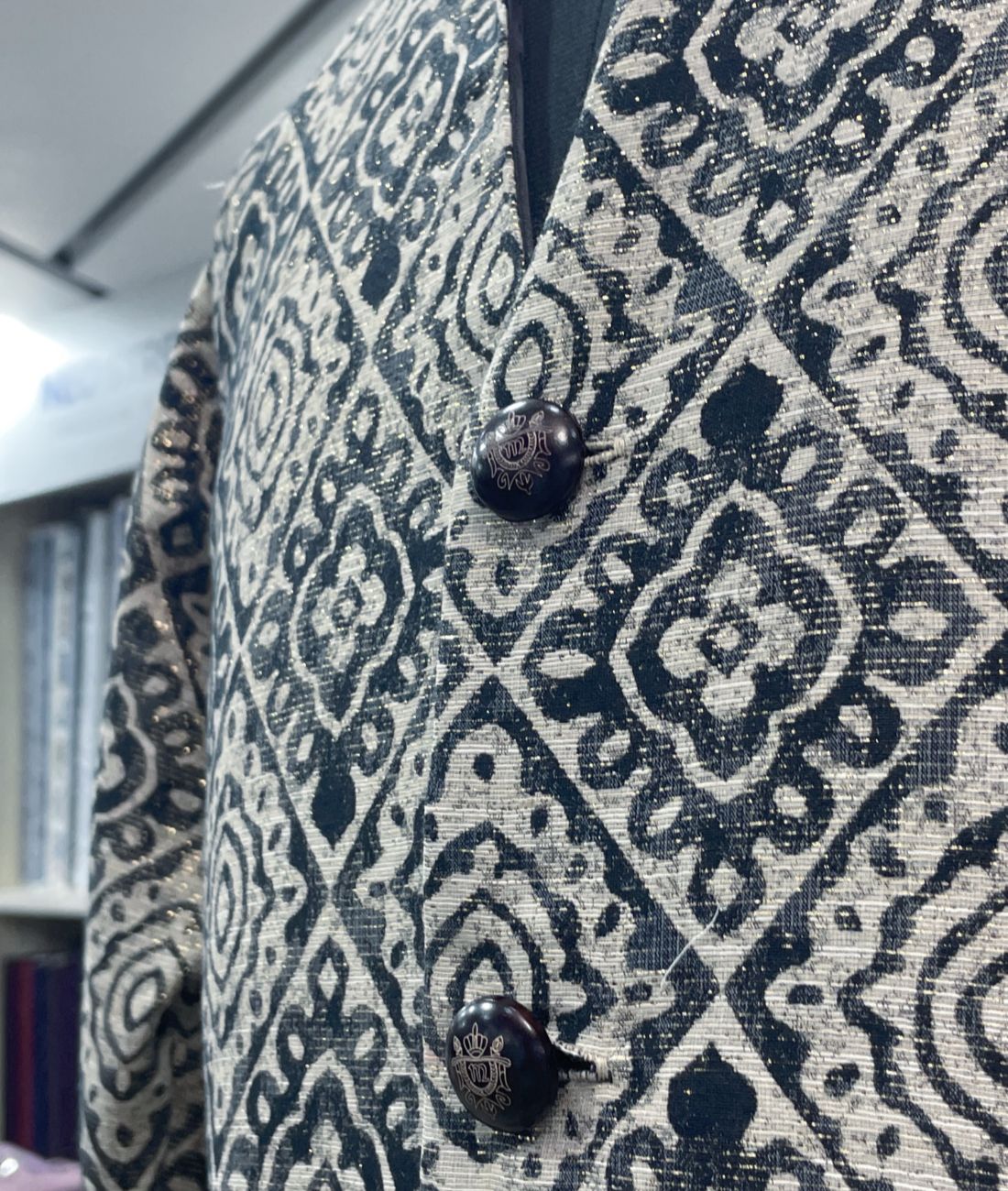 V Neck Luxury Kurta for Wedding Outfit - Tepchi Men
