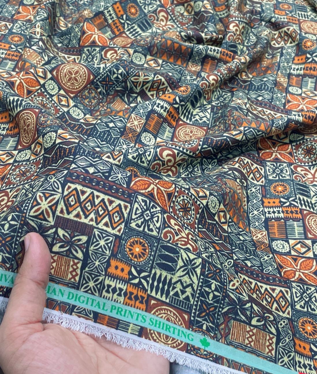 Vibrant Harmony Printed Anti Wrinke Cotton Fabric for Men's Shirts & Kurta - Tepchi Men