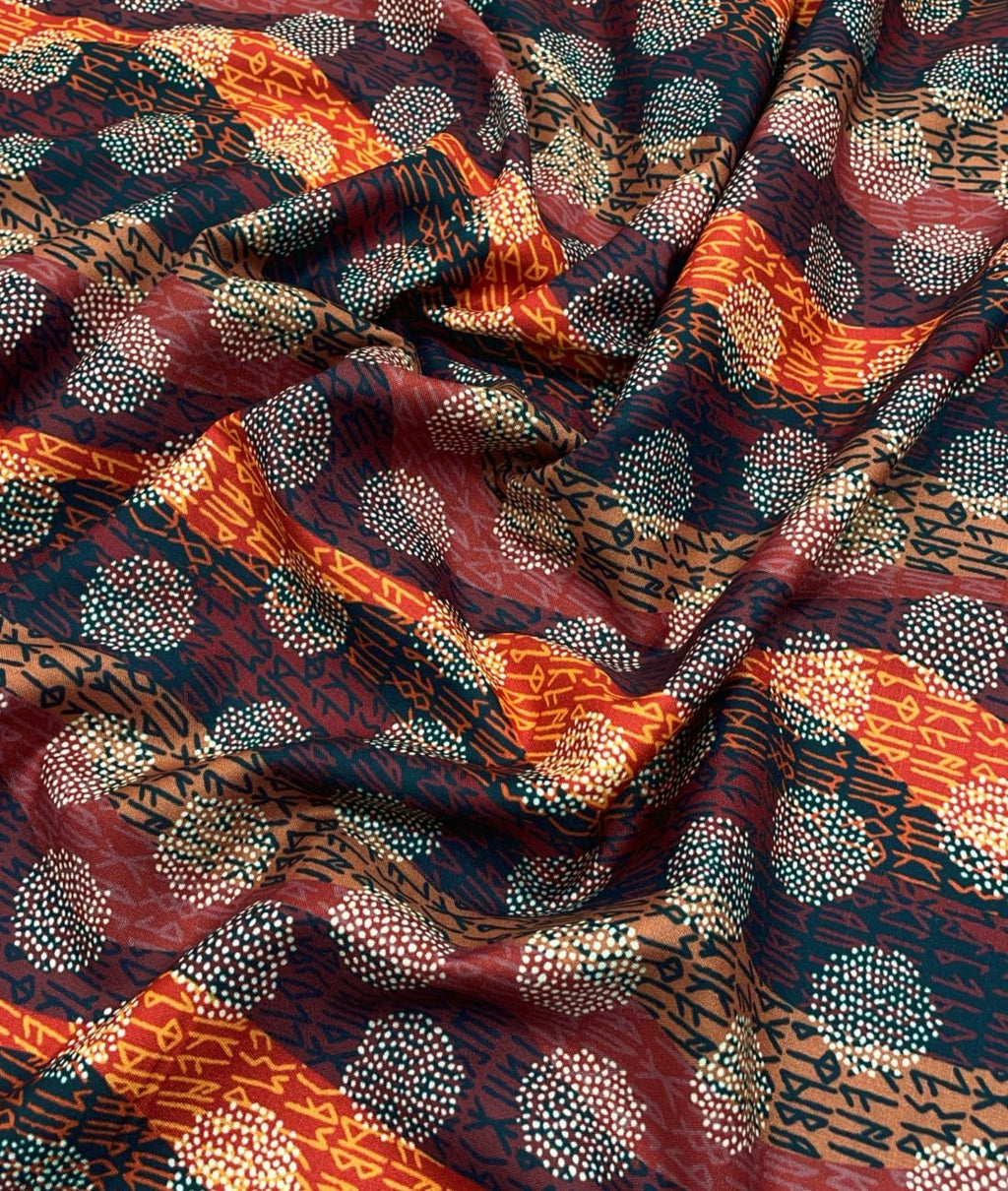 Vibrant Weave Printed Anti Wrinke Cotton Fabric for Men's Shirts & Kurta - Tepchi Men