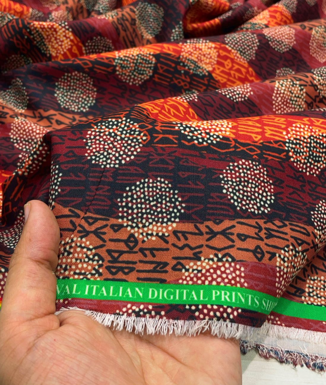 Vibrant Weave Printed Anti Wrinke Cotton Fabric for Men's Shirts & Kurta - Tepchi Men